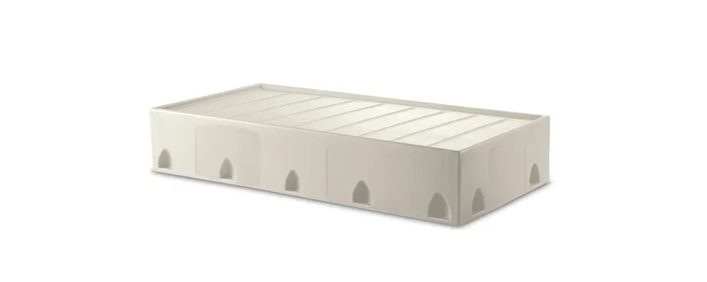Suicide resistant attenda floor mount bed in Sand color option