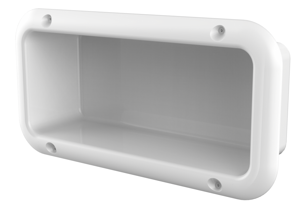 Suicide resistant recessed shelf